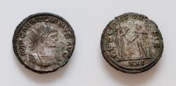 Ancient Coins - Aurelian. AD 270-275. Silvered Antoninianus (22mm, 4,1g, ). Antioch mint, , AD 275. Radiate and cuirassed bust right / RESTITUTORBIS