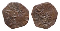 World Coins - Crusader States, Antioch (Principality). Temp. Bohémond IV-V Æ 17mm 1g Pougeoise. 1215-1250