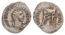 Ancient Coins - Gallienus BI Antoninianus 21-24mm 3,4g . Samosata, AD 255-256. IMP C P LIC GALLIENVS P F AVG radiate, draped and cuirassed bust to right  RESTITVT ORIENTIS turreted female  Orient