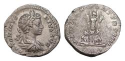 Ancient Coins - Caracalla AD 211-217. Rome Denar AR 18mm., 2,57g. ANTONINVS PIVS AVG, laureate and draped bust right / PART MAX PONT TR P V, two captives seated at base of trophy.