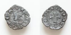 World Coins - TALY, Sicilia (Regno). Giacomo I il giusto (the Just). 1285-1295. BI Denaro (15mm, 0.54g,).