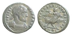 Ancient Coins - Licinius I Æ 18mm 2,7g Follis. ARL Arelate  AD319 IMP LICINIVS AVG, laureate and cuirassed bust right / IOVI CONSERVATORI AVG, Licinius, holding sceptre and thunderbolt, on eagle