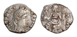Ancient Coins - MIGRATION OF THE GERMAN TRIBES THE VANDALS Pseudo-imperial coinage. In the name of Honorius, 393-423 . Siliqua, Carthage circa 440-490, AR 12,5mm  1.37 g.
