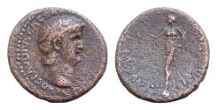 Ancient Coins - Roman Provincial Coins THRACE. Uncertain. Nero (54-68). Ae 18,5mm 4g  Semis. NERO CLAVDIVS CAESAR AVG GERM P M TR. Bare head right.  VICTORIA AVGVSTI.