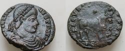 Ancient Coins - An unknown Extremely rare coin -Jovian image , hybrid coin & Julian II Æ Double Maiorina. Constantinople  AD 361-363. D N FL CL IVLIANVS P F AVG,