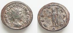 Ancient Coins - Claudius II Gothicus. AD 268-270. Antoninianus (21mm, 3.5 g,). Antioch mint,Neptune standing left, holding dolphin and trident