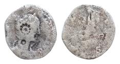 Ancient Coins - Silver Denarius 17mm 1,9g Uncertain 2-3 century A.D. 3 countermarks  Extremely rare