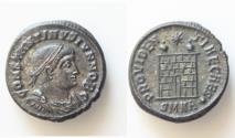 Ancient Coins - CONSTANTINE II, as Caesar. 317-337 AD. Æ Follis (18mm - 3.2 g). Nicomedia mint. Struck 328-9 AD
