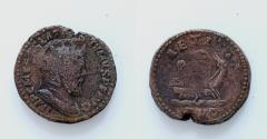 Ancient Coins - POSTUMUS, 260-269 Bronze Double Sestertius AE33mm 23,4g  Cologne, 261. ??? IMP C M CASS LAT POSTVMVS P F AVG  Drape. Armored bust with helmet on the right. LAETITIA/AVG. Galley