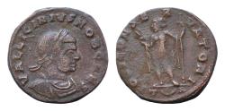 Ancient Coins - Licinius II (Caesar, 317-324). Æ Follis 18mm, 2,5g. Arelate, AD 318. Laureate, draped and cuirassed bust r. R/ Jupiter standing l., holding thunderbolt and leaning on sceptre