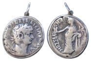 Ancient Coins - Claudius I and Messalina. Tetradrachm; Claudius I and Messalina; Alexandria, Egypt, Year 4 = 43/4 AD, Billon 26mm  Tetradrachm, 14.53g.