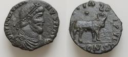 Ancient Coins - Julian II augustus, 360-363 Barbaric Imitation . Æ24mm 5.4g, Arelate 361-363.