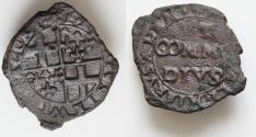 World Coins - Malta, Alof de Wignacourt (1601-1622). Æ Grano (22mm, 3,2g,). Arms. R/ VT COMMO DIVS.