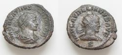 Ancient Coins - Vabalathus. Usurper of Syria  A.D. 268-272. Silvered AE21mm 3,63g. Antoninianus , bust of Aurelian