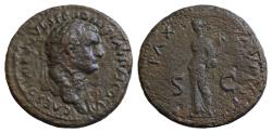 Ancient Coins - Domitian. AE33mm21,8g  Sestertius. 80-81 AD. Rome. (Ric-II 2 507). PAX AVGVST, Pax standing to left, holding branch
