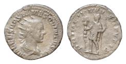 Ancient Coins - Hostilian (as Caesar), AD. 250-251. AR Antoninianus. 2.81 g. - 22.96 mm. Obv.: C VALENS HOSTIL MES QVINTVS N C. Bust of Hostilian, radiate, draped, right.  PRINCIPI IVVENTVTIS