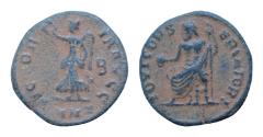 Ancient Coins - The Great Persecutions. A.D. 310-313. AE (15 mm, 1.5g,). Antioch, under Maximinus II. IOVI CONS-ERVATORI, Jupiter seated left, holding globe and scepter / VICTOR-IA AVGG, Victory