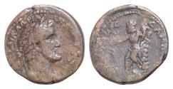 Ancient Coins - SYRIA, Coele-Syria. Damascus. Antoninus Pius. AD 138-161. Æ 24mm (10,5 g, ). Laureate and draped bust right / Tyche seated left on rocks, extending right hand and holding cornucopi