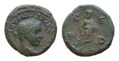 Ancient Coins - THRACE. Deultum. Philip II (Caesar, 244-247). AE16mm 3,4g  IMP M IVL PHILIPPVS CAESAR. Laureate head right. C F P D. Asklepios standing facing,  holding staff entwined by Snake