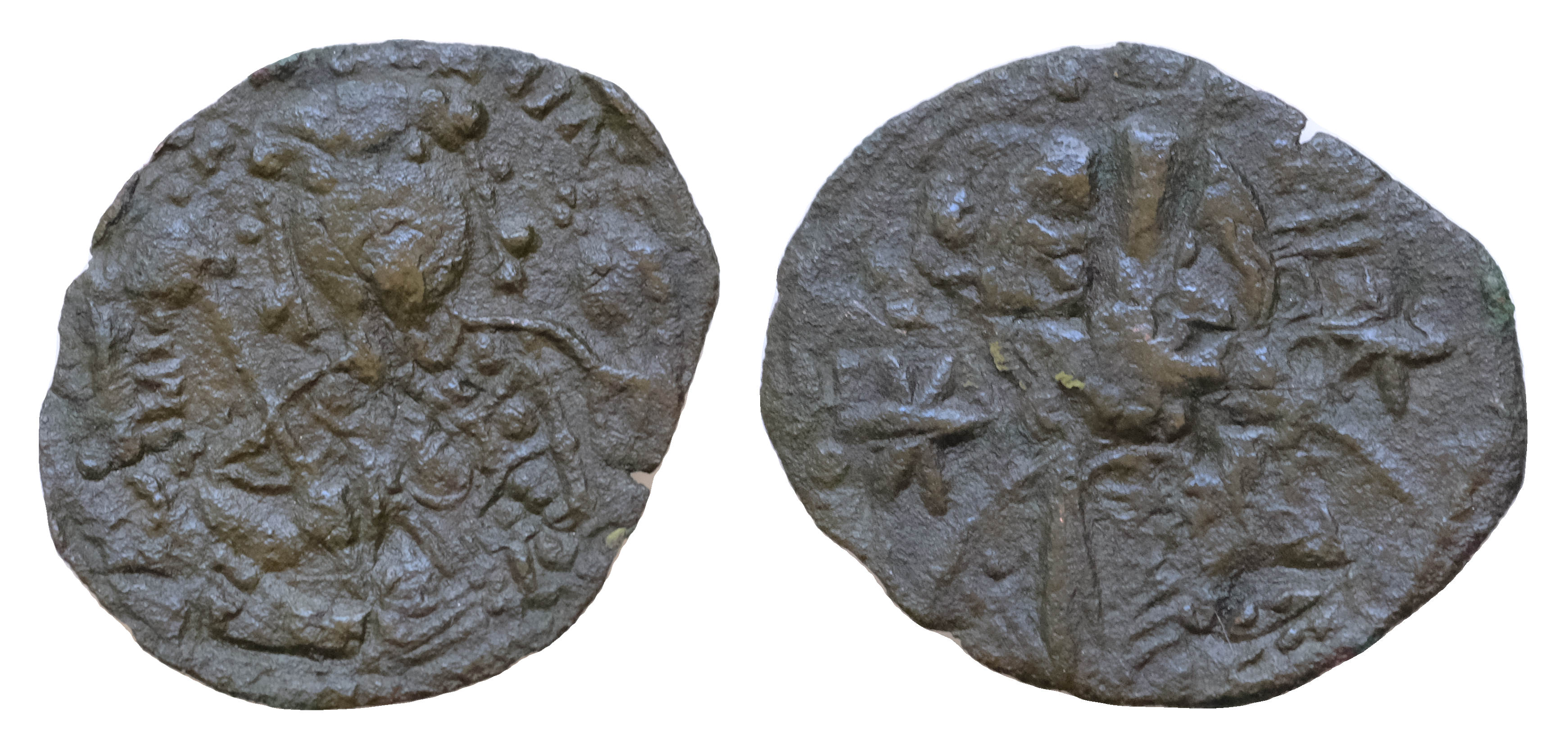 Michael VII Ducas. 1071-1078. Æ Half Follis (20-24mm, 1,9g