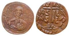 Ancient Coins - Anonymous Æ 31mm 11,7g. Constantinople, time of Romanus III, circa AD 1028-1034. + [ЄMMA]NOVHA, facing bust of Christ Pantokrator; IC-XC across fields /