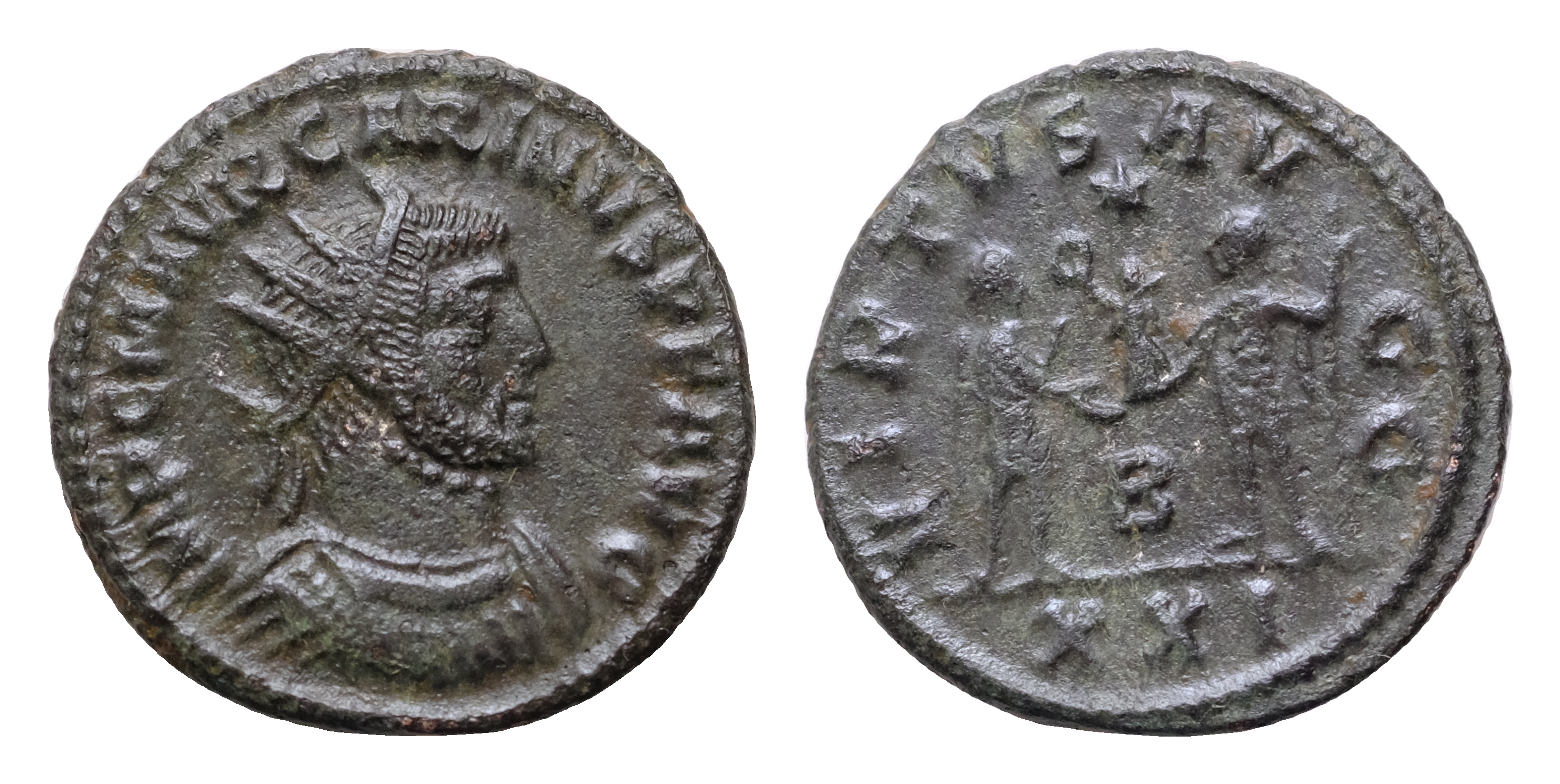 Carinus (283-285) AE Antoninianus (20mm, 3.6g) Antioch. Obv: IMP