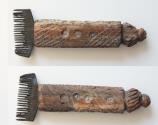 Ancient Coins - Ancient Roman Bronze Male  Beadr Comb , whit Bone Ornamented Handle  L= 75x28x12mm 16,8g, Extremely rare !!!!