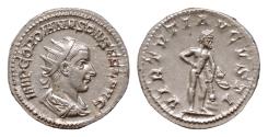 Ancient Coins - Gordian III (AD 238-244) AR antoninianus 21mm, 4.9g.  Rome IMP GORDIANVS PIVS FEL AVG and cuirassed bust of Gordian III right, seen from behind / VIRTVTI AVGVSTI, Herakles