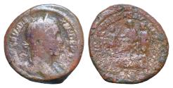 Ancient Coins - Severus Alexander. AD 222-235. Æ Bronze As (25mm, 11,3g, ). Rome mint. Special emission, AD 226. Laureate, draped, and cuirassed bust right /  LIBERALITAS AVGVSTI IIII, S C