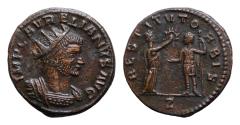 Ancient Coins - Aurelian (270-275) AE/BL Antoninianus 19mm 4,1g Uncertain Balkan mint, 272-3. IMP C AVRELIANVS AVG, Radiate and cuirassed bust right  RESTITVT ORBIS