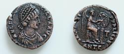 Ancient Coins - Aelia Flaccilla (Theodosius I, 383-392), Antiochia, AD 383-388, Maiorina , AE19mm 5g.  AEL FLAC-CILLA AVG, draped and diademed bust r.. Rv. SALVS REI-PVBLICAE,