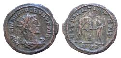 Ancient Coins - Probus. (276-282 AD). Æ21mm 3,8g  Silvered Antoninian. Antioch. IMP C M AVR PROBVS AVG. radiate cuirassed bust of Probus right.  CLEMENTIA TEMP. Probus standing  receiving Victory