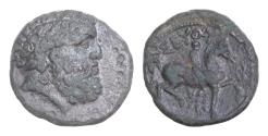 Ancient Coins - Kings of Thrace, Seuthes III Æ18mm. 4,43gr.  Circa 323-316 BC. Laureate head right / Horseman riding right, ΣEYΘOY above, star below