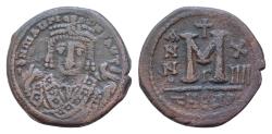 Ancient Coins - Maurice Tiberius. 582-602. Æ Follis 26 mm, 11g  Antioch, year 14 = 595/596.