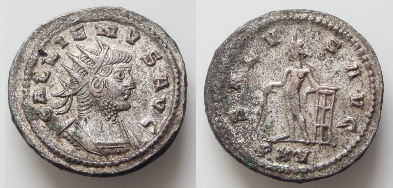 Gallienus BI Antoninianus. Antioch, AD 267. GALLIENVS AVG, radiate ...