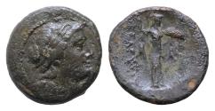 Ancient Coins - SELEUKID KINGS of SYRIA. Seleukos I Nikator. 312-281 BC. Æ 23mm, 8g, Antioch mint. Struck circa 300-281 BC. Laureate head of Apollo right / Athena Promachos standing right