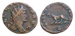 Ancient Coins - Gallienus BI 19mm 3,23g  Antoninianus. Rome, AD 267-268. GALLIENVS AVG, radiate head to right / LIBERO P CONS AVG, panther walking to left; B in exergue.