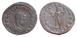 Ancient Coins - Licinius (308-324 AD) for Licinius II Caesar. Silvered AE Nummus (19,5 mm, 2,7 g), Arelate, 318.