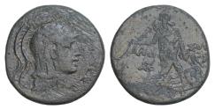 Ancient Coins - PONTOS. Amisos. Time of Mithradates VI Eupator (Circa 105-90 or 90-85 BC). AE30mm 18g Helmeted head of Athena