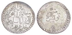 World Coins - Tunisia. Ottoman  Selim III, 1787-1807, AR 35mm 15,6g  piastre, AH1214,