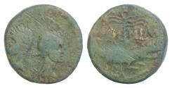 Ancient Coins - Octavian, as Augustus 27 BC – 14 AD AE26mm 13,3g As, Nemausus circa 10 BC-10 AD, Æ 12.84 g. Crocodile