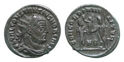 Ancient Coins - Constantius I (Caesar, 293-305) AE 21mm 2,8g Antoninianus Cyzicus, 2nd officina, 295 - 299.