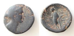 Ancient Coins - PHOENICIA, Marathos. 221/0-152/1 BC. Æ 22mm (9,2g). Dated CY 105 (155/4 BC). Veiled and draped bust of Berenike II right / Marathos standing left,