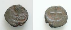 Ancient Coins - VANDALS. Pseudo-Imperial coinage. Circa 440-490. Æ Nummus (10mm, 0.9g, ). Diademed, draped, and cuirassed bust right / Latin cross within wreath.