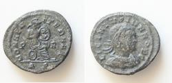 Ancient Coins - Licinius II, as Caesar (317-324), AE 20mm 2,5gr. Silvered  Follis , Rome, AD 318-319 LICINIVS IVN NOB C, laureate, draped and cuirassed bust r., Rv. ROMAE AE - TERNAE, Roma seated