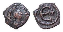 Ancient Coins - Maurice Tiberius AD 582-602. Antioch Pentanummium Æ 14mm, 1,7g Good Very Fine . Very rare