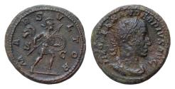 Ancient Coins - Severus Alexander, 222 – 235 As 231-235, Æ25mm  13.50 g. IMP ALEXANDER PIVS AVG Laureate, draped and cuirassed bust r. MARS VLTOR S – C Mars striding r., holding spear and shield