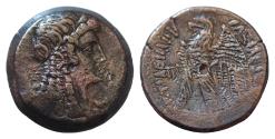 Ancient Coins - Ptolemaic Kingdom of Egypt, Ptolemy VI Philometor Æ 27mm. 16,4g Second sole reign. Alexandria, circa 163-145 BC. Wreathed head of Isis to right