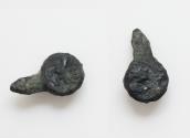 Ancient Coins - Sicily, Syracuse, c. 425-415 BC. Æ Onkia (9-17mm, 1.47g,). Head of Arethusa r. R/ Octopus. Dark green patina, VF