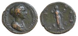 Ancient Coins - Faustina Junior, wife of Marcus Aurelius, (died A.D.175), AE 28mm as Faustina with hair bound behind head, around FAVSTINA AVG ANTONINI AVG PII FIL, rev. VENVS